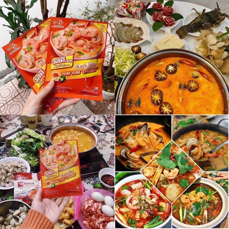 Gia vị lẩu tomyum creamy thái lan gói 60gr