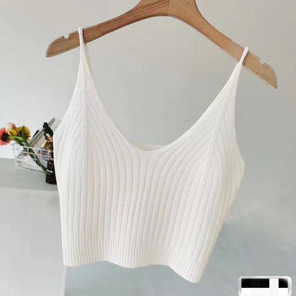 Áo Yếm Hai Dây Cổ Chữ V Xinh Xắn Theo Phong Cách Hàn Quốc 2020chic | BigBuy360 - bigbuy360.vn