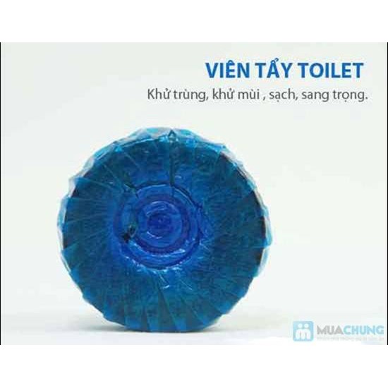 Vỉ 10 viên tẩy bồn cầu toaloet màu Xanh