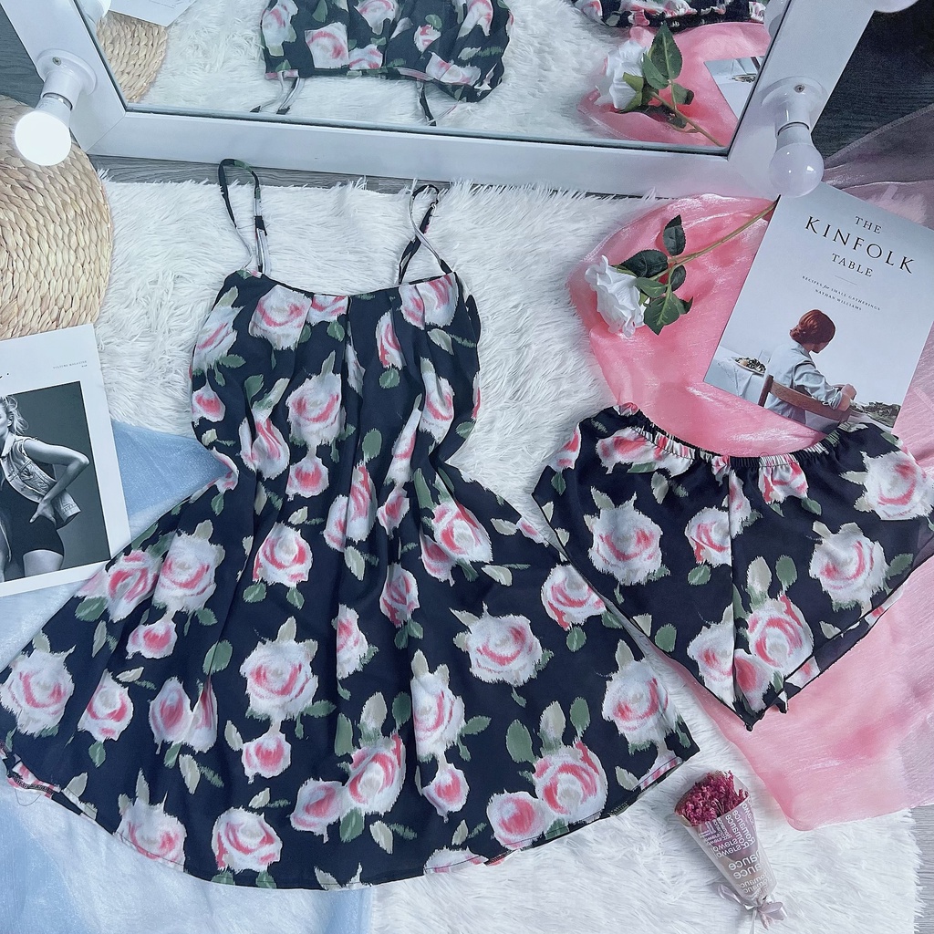 Váy ngủ sexy ❣️FREE SHIP❣️ Đầm ngủ Mango xếp ly sexy Chất Siêu Mát &lt;70kg
