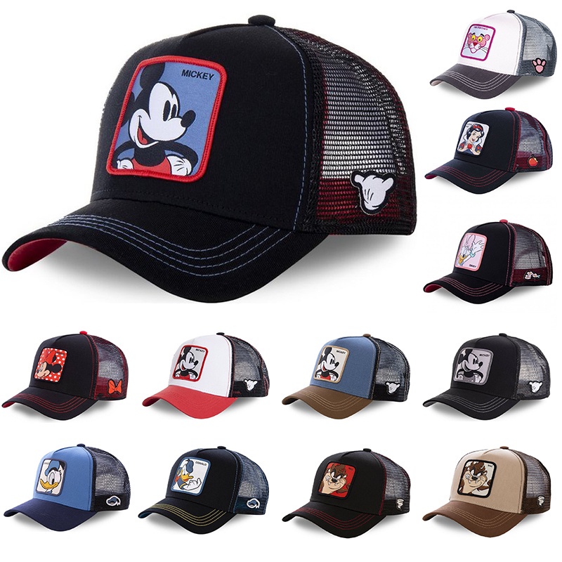 DISNEY Mũ Lưỡi Trai Thêu Hình Chuột Mickey Hoạt Hình Dành Cho Nữ