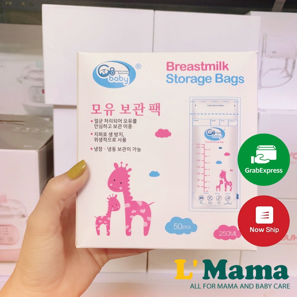 Hộp 50 Túi Trữ Sữa Mẹ GB-Baby Hàn Quốc Dung Tich 250ml