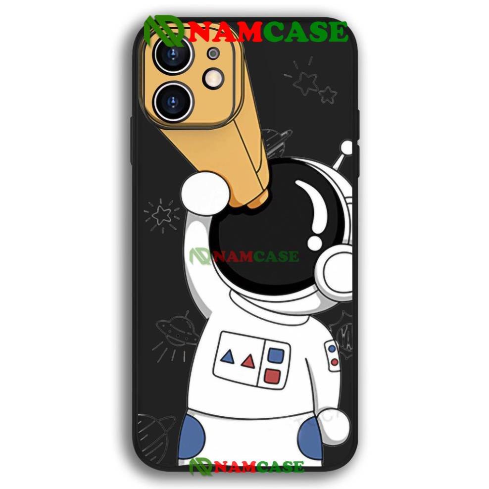 Ốp lưng iPhone Phi hành gia Nasa cạnh viền vuông silicon mềm dẻo cho iphone 6/6s/7/8/X/XS/11/12/13 Pro Plus Max
