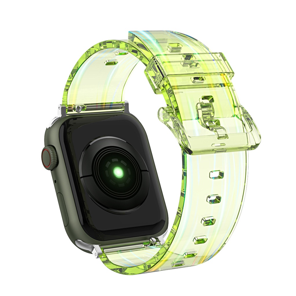 Dây Đeo Trong Suốt Cho Đồng Hồ Thể Thao Apple Watch 7 45mm 41mm 38mm Series 7 6 5 4 42mm 40mm 44mm 38mm