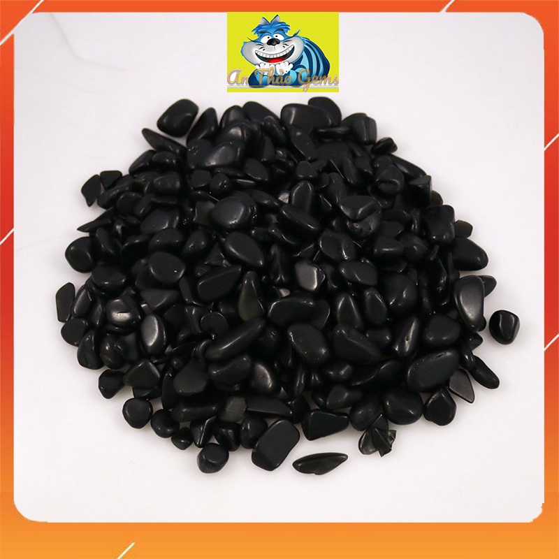 Đá Vụn Màu Đen- Obsidian, Đá Thanh Tẩy, Vụn Đá Phong Thuỷ Dùng Trang Trí, Thả Bể Cá, Làm Đồ Vật May Mắn