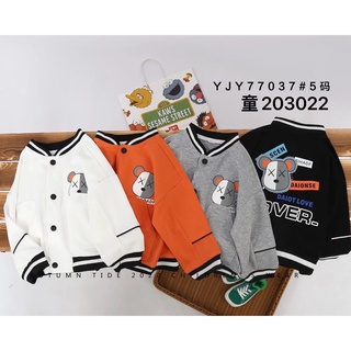 Áo khoác thun in gấu cho bé