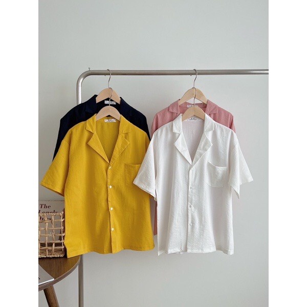 Áo sơ mi nữ cổ vest form rộng kiểu dáng vintage Hàn Quốc freesize dưới 60kg