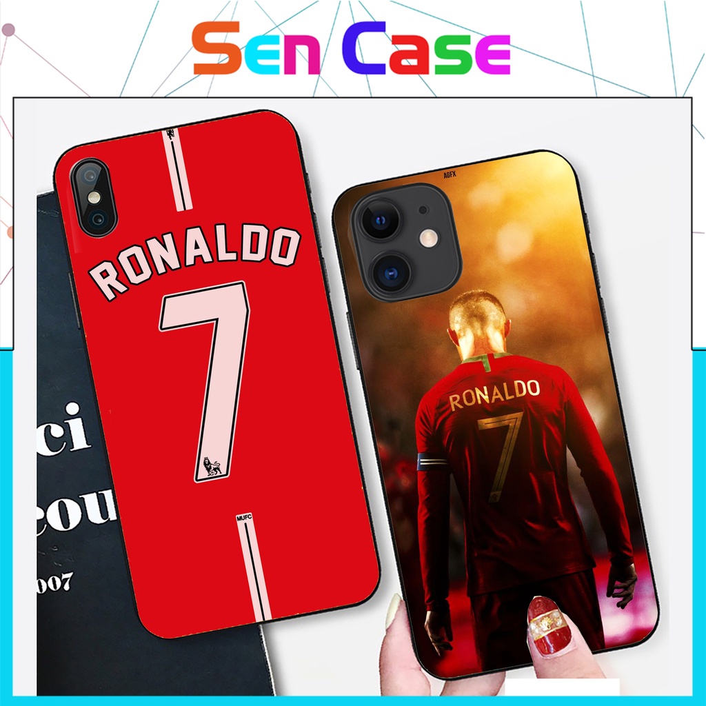 Ốp Lưng Iphone Mặt Sau Kính Cường Lực In Hình Cristiano Ronaldo Chống Trầy Xước Full Dòng Iphone -Sen Case