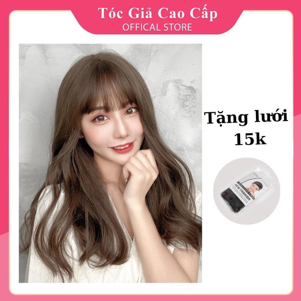 Tóc giả nguyên đầu xoăn dợn kiểu hàn. Tóc cả đầu xoăn sóng dợn đẹp nhất.