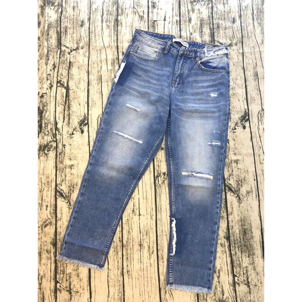 Quần jeans dư xịn rách nhiều - chất cotton dễ chịu