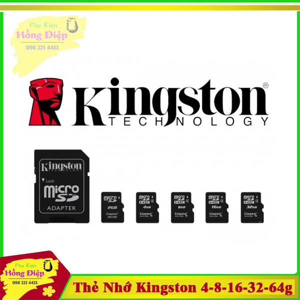 Thẻ Nhớ Kingston 4-8-16-32-64g Chính Hãng (Giá Tốt)