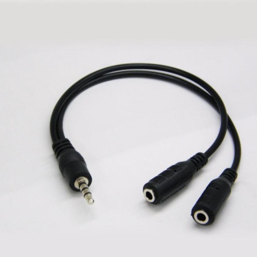 Jack chia ra 2 tai nghe 4 khấc - Jack 2 cáp chia Audio 2 cổng 3.5mm