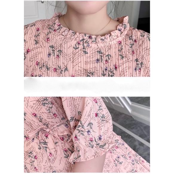 ĐẦM BẦU DẬP LI HOA NHÍ MÀU XINH, cam kết y hình, không giống hình hoàn tiền 100%