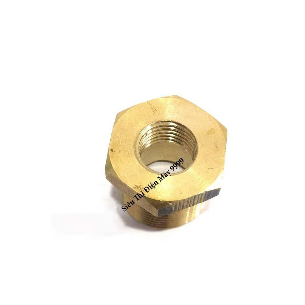 Khớp chuyển đổi đầu nối ren ngoài 22mm sang ren trong 14mm - Bằng Đồng