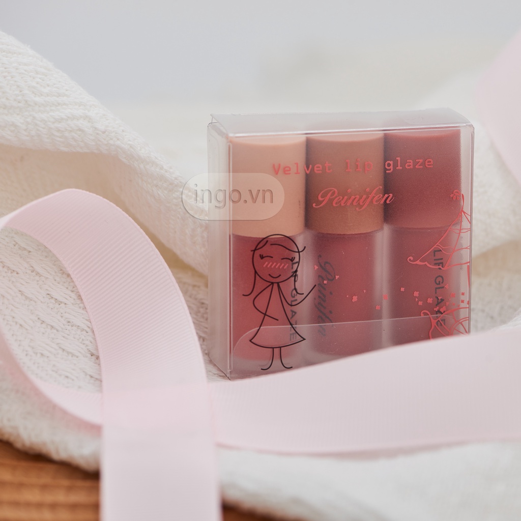 Son Kem Peinifen Velvet Mini Lip 3 Màu nude Chống Nước  Lâu Trôi ，Dưỡng Ẩm, Màu Cực Kì Trend，Hot Trend