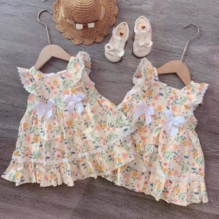 Váy đầm nơ hoa nhí xinh xắn cho bé gái