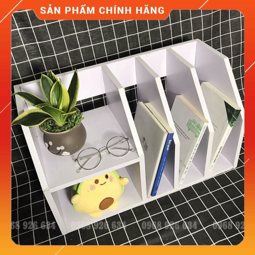 Kệ sách để bàn 💙FREESHIP💙 Giá sách gỗ mini để hồ sơ văn phòng nhiều ngăn, nhỏ gọn tiện lợi (K3)