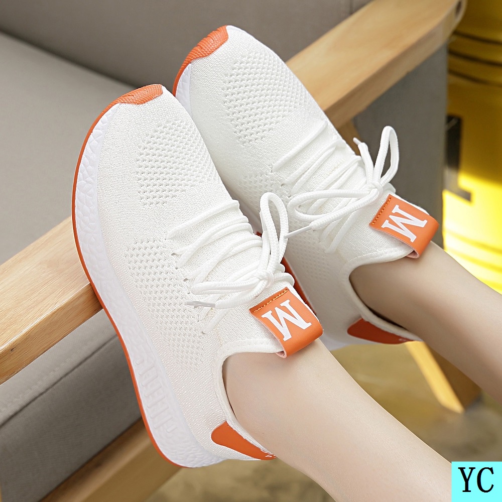 Giày Thể Thao Vải Canvas Phối Lưới Thoáng Khí Thời Trang Xuân Thu Cho Phụ Nữ Trung Niên