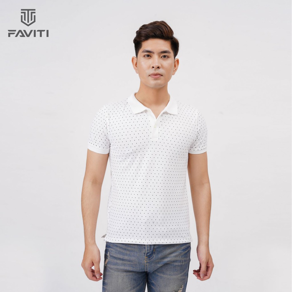 Áo thun polo nam trơn áo phông nam có cổ đẹp cao cấp hàng hiệu đen trắng FAVITI AT06 | BigBuy360 - bigbuy360.vn