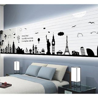 Decal dán tường Thành phố Paris