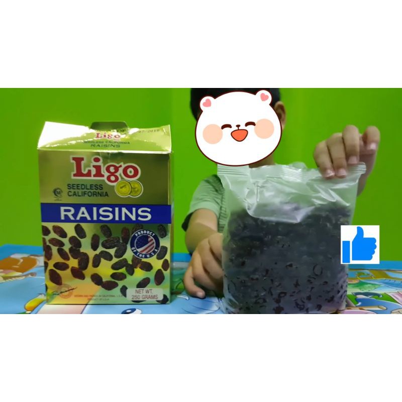 [USA] 🍇 Nho đen khô đóng hộp 250gr/Nho Ligo Raisins Seedless California  💯 cty nhập khẩu chính hãng từ Mỹ