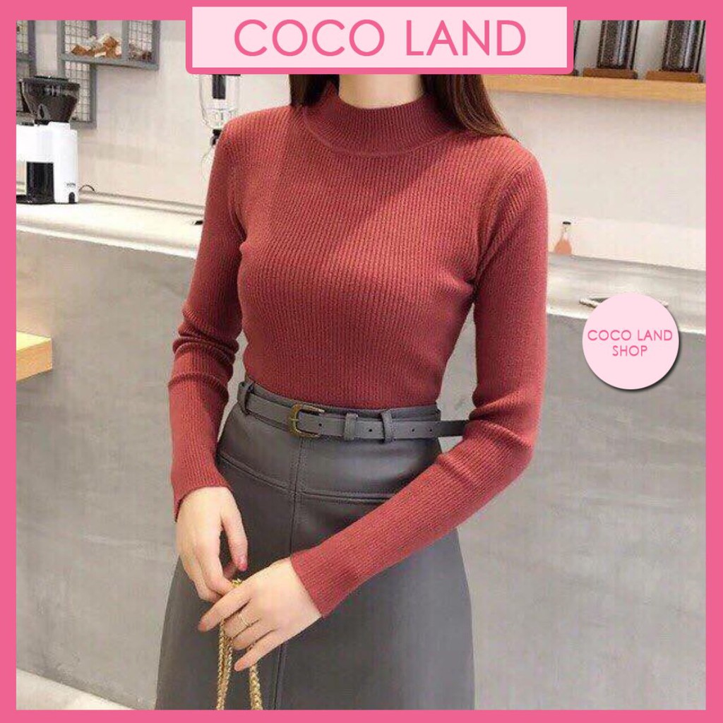 Áo len nữ chất len tăm cổ 3p loại 1 cực chất ulzzang cực xinh