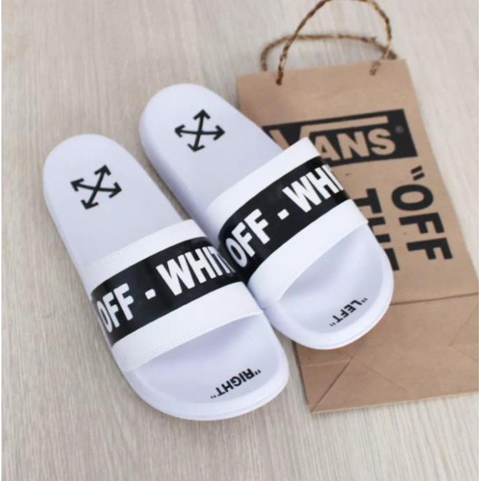 OFF WHITE Dép Sandal Màu Trắng Kiểu Dáng Thời Trang Dành Cho Nam Và Nữ 44