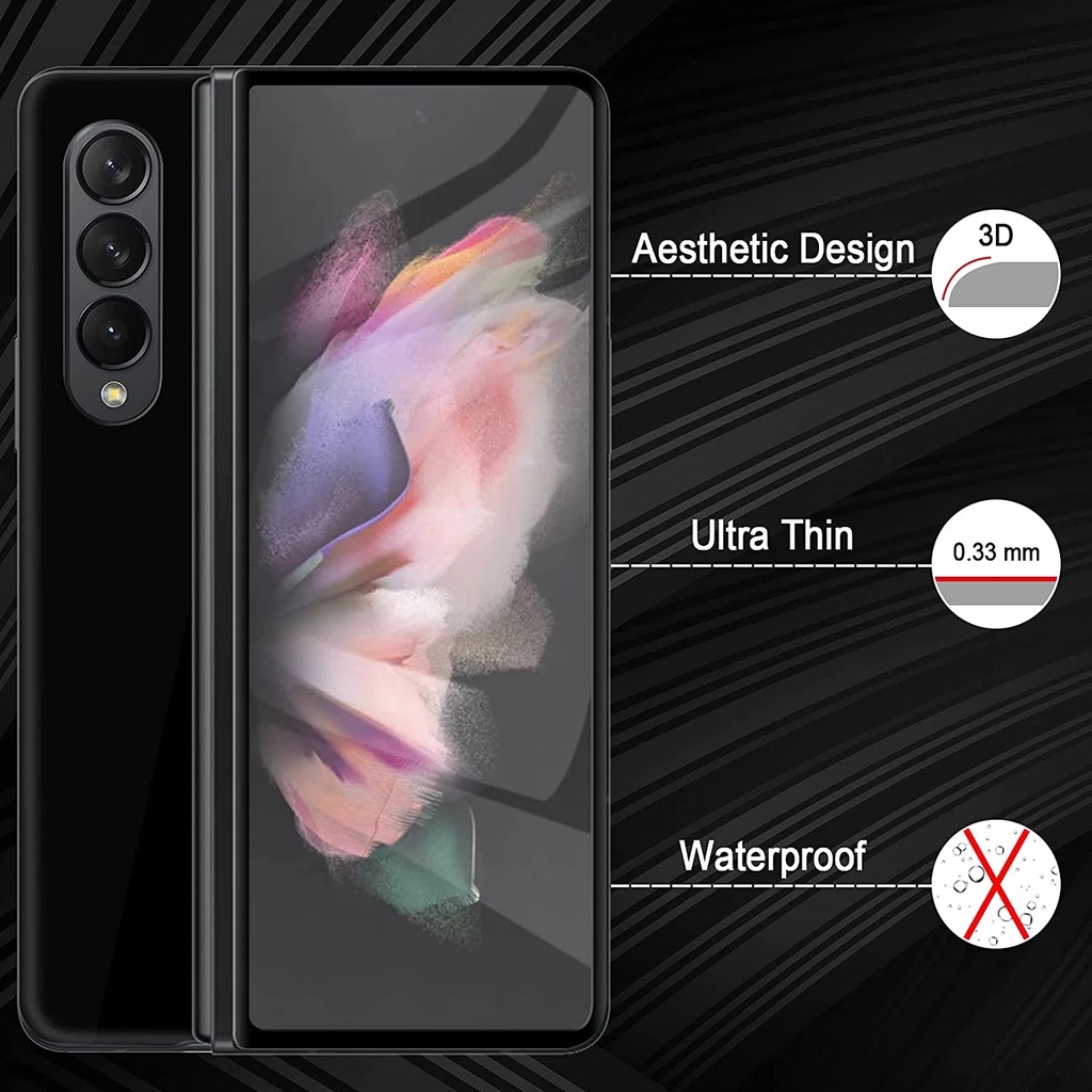 Kính cường lực màn hình 5D 9H bảo vệ toàn diện cứng chống chói và chống bám vân tay dành cho Samsung Galaxy Z Fold 3
