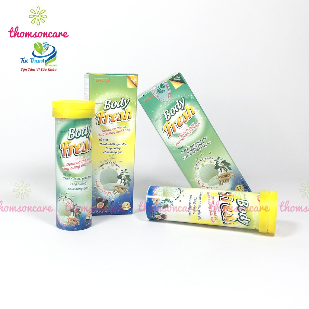 Giải độc gan, thanh nhiệt - Viên sủi Body fresh, làm nước giải khát rất ngon Chính hãng