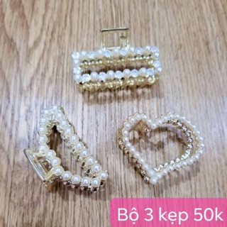 set 3 kẹp tóc xinh Hàn Quốc