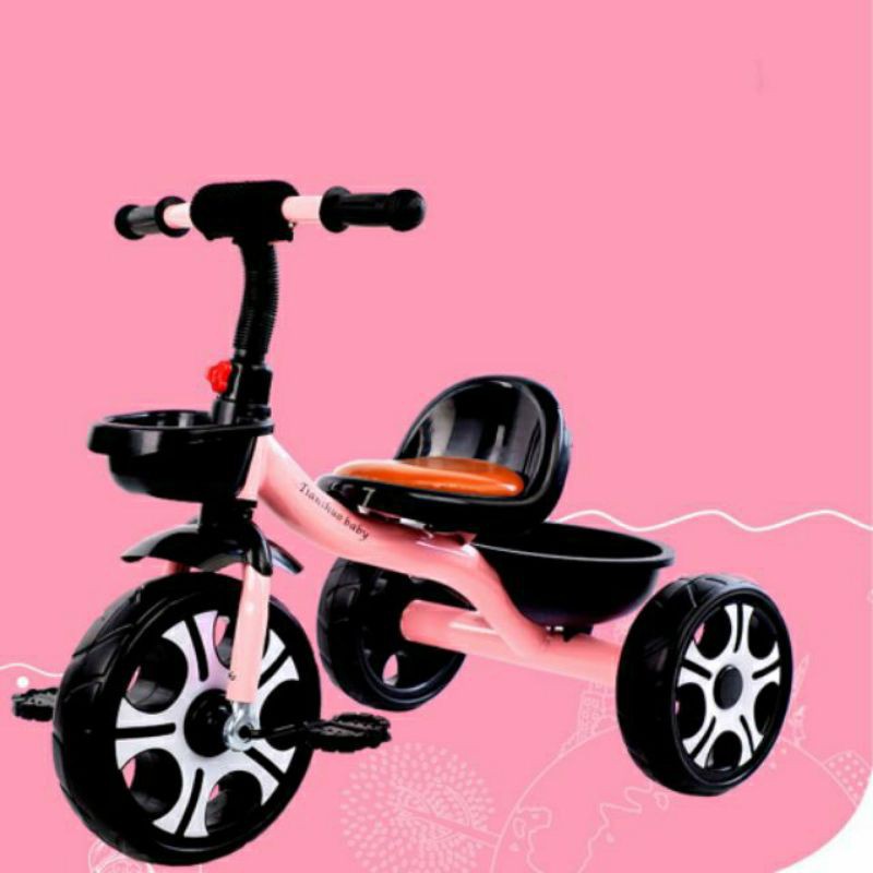 Xe 3 bánh ghế da và có hộp đựng đồ đằng sau cho bé #xebabanh, #xechoichan