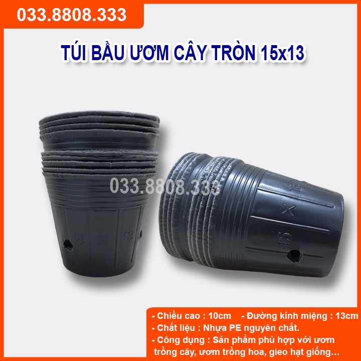 [Rẻ vô địch] 500Gram Túi Bầu Tròn Ươm Cây Nhựa Dẻo Size 13x15- Túi Bền Tái Sử Dụng Nhiều Lần