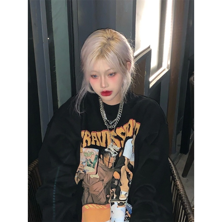  Xiaozhainv Áo Nữ Tay Dài In Hình Thời Trang Vintage 6 Màu Tùy Chọn | BigBuy360 - bigbuy360.vn