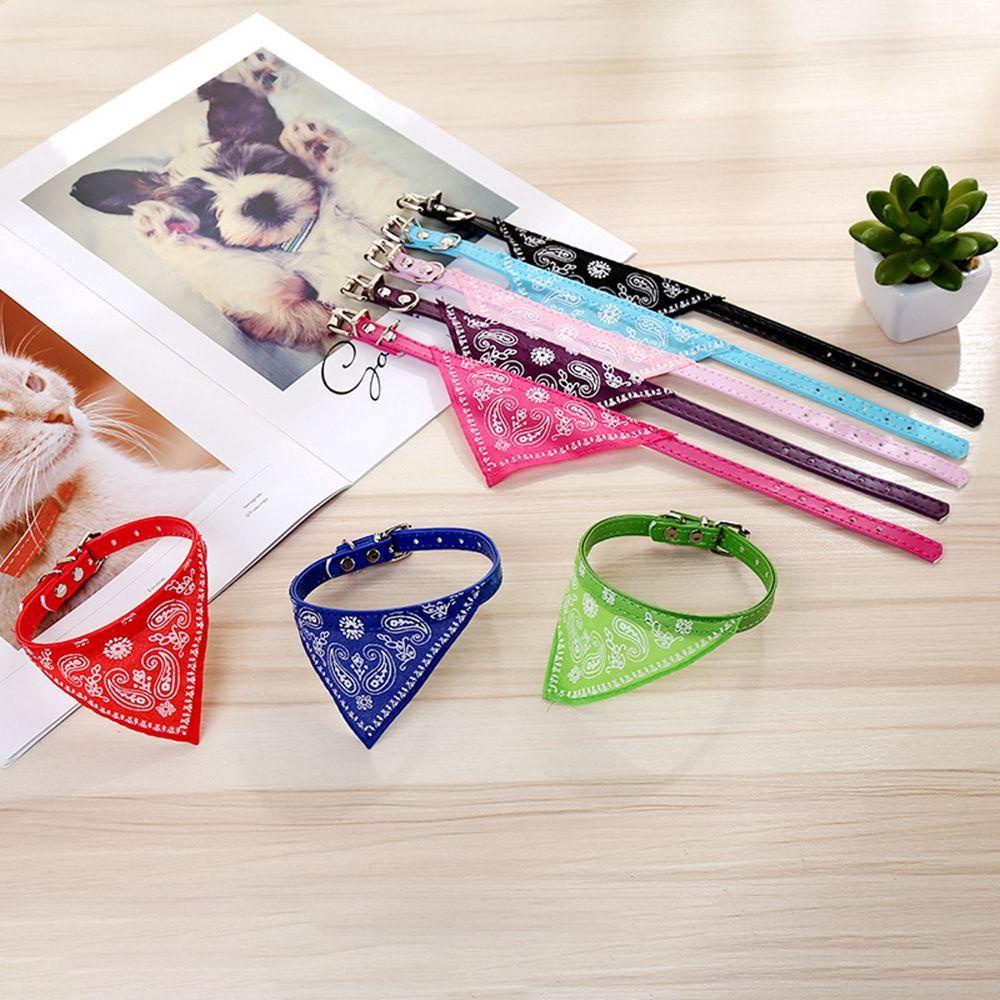 Khăn Bandana Hình Tam Giác Bằng PU Điều Chỉnh Được 1 Cái Cho Chó Mèo