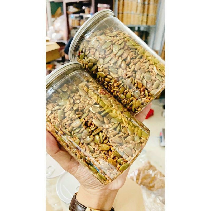 hủ Pet-300gr hạt bí rang tỏi ớt