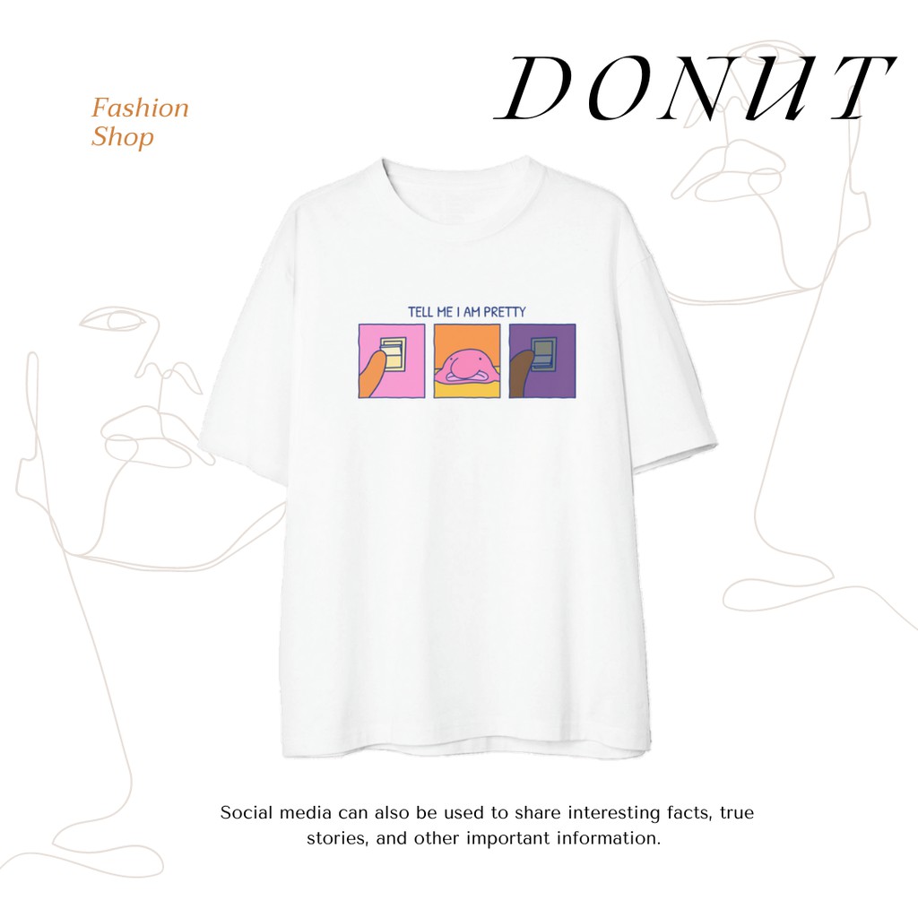 ÁO THUN COTTON OVERSIZE UNISEX FUNNY CARTOON