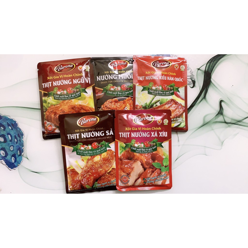 [ NƯỚNG ] COMBO 5 gói Xốt NƯỚNG Hoàn Chỉnh BARONA