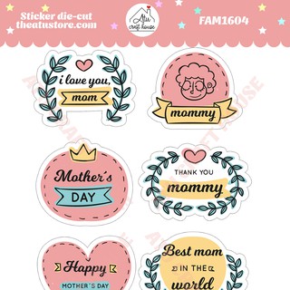 FAMILY Sticker die-cut - Sticker cắt rời - Nguyên vật liệu làm Scrapbook Handmade