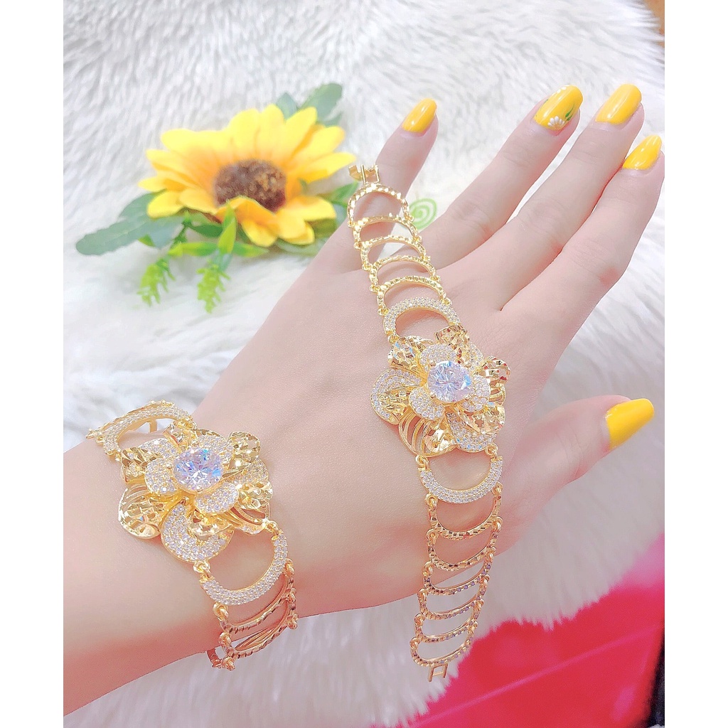 Lắc tay Hoa Mai Nữ L258, lắc tay mạ vàng Namoo Jewelry