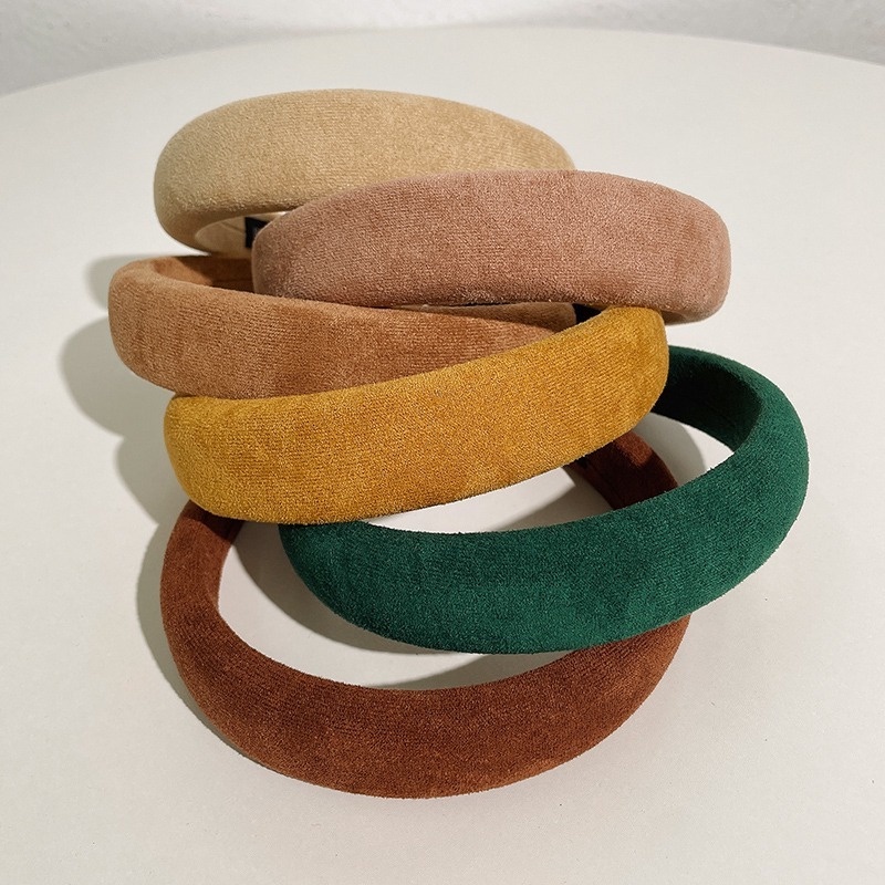 Băng đô vải màu trơn đơn giản thời trang mùa đông Hàn Quốc