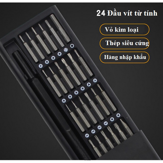 Tua vít - Bộ tua vít từ tính cao cấp 25 In 1 Hút Nam Châm