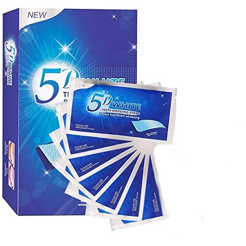 1 Gói 2 Miếng Dán Trắng Răng Tiện Lợi 5D White Teeth Whitening Strips LMN