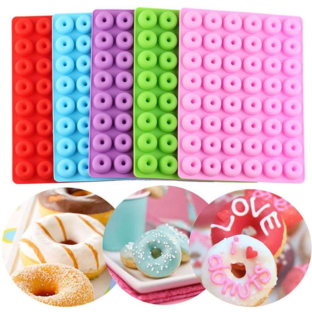 AUGUSTINA 1 Khuôn Làm Bánh Donut Mini Bằng Silicone Chống Dính