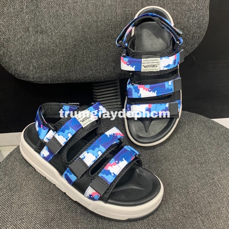 Giày Sandal Nam Nữ Vento Hàng VNXK Chính Hãng NV1001 Xanh Dương