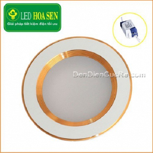Đèn led âm trần 7W viền vàng - 3 chế độ