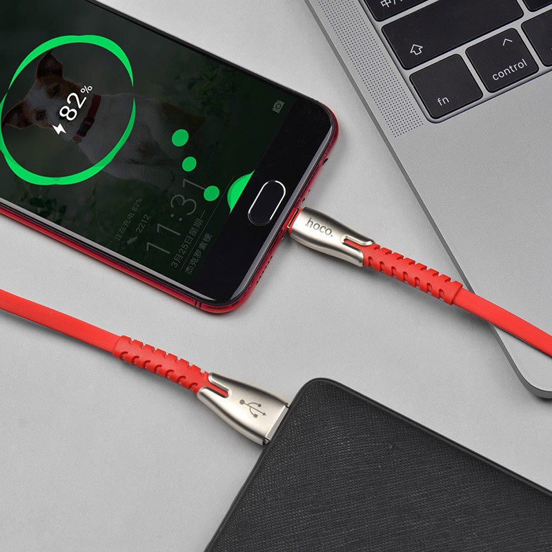 Cáp sạc nhanh và truyền dữ liệu Hoco U58 Core cổng microUSB hỗ trợ QC3.0, max 2.4A, dài 1.2M