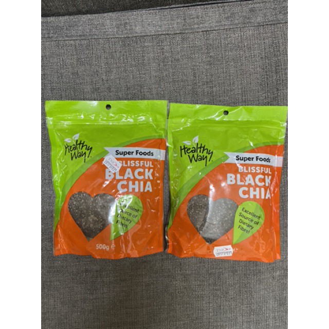 Hạt chia đen Úc 500g Healthy way blissful black CHIA SEED