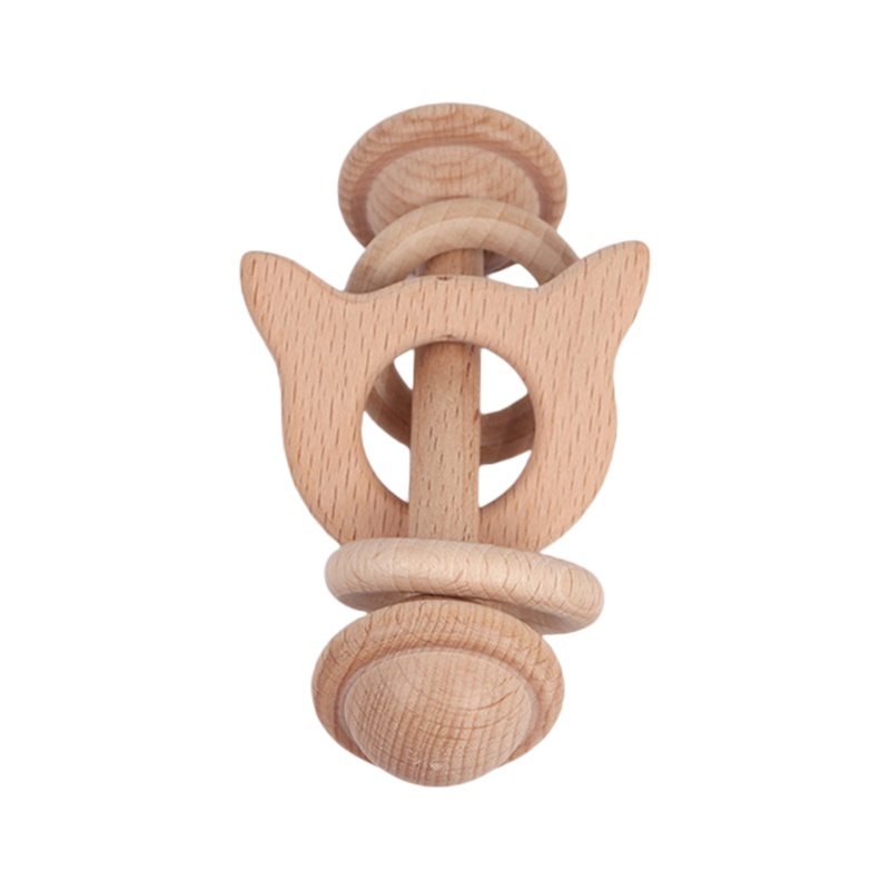 Lục lạc gỗ sồi gặm nướu cho bé