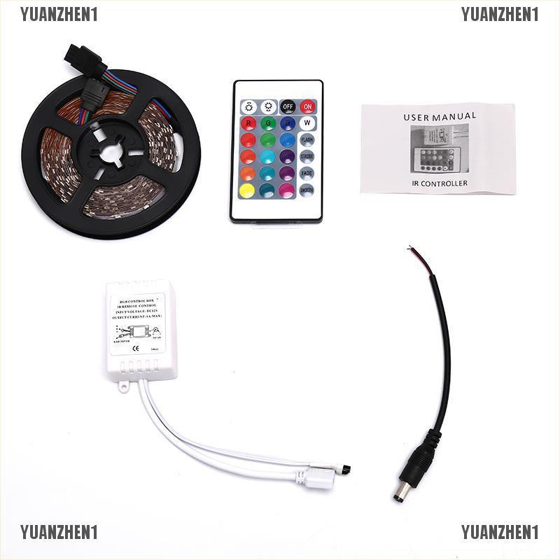[YUANZHEN1] Dây Đèn LED 5M 3528 SMD RGB 600 Bóng 24Key IR Điều Khiển Từ Xa
