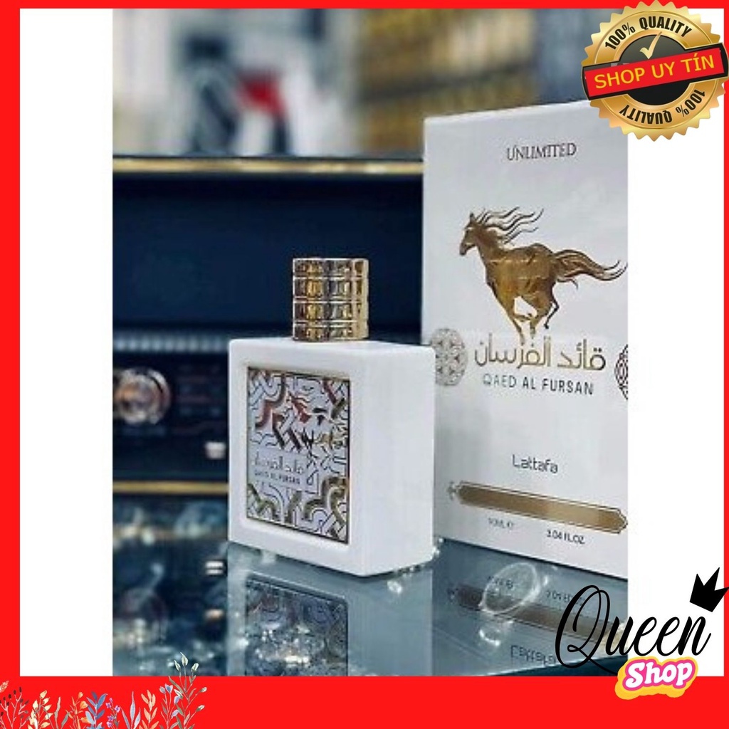 Nước hoa Dubai Lattafa Qaed Al Fursan Unlimited 100ml EDP cho Nữ- Phiên bản màu trắng Tinh khôi